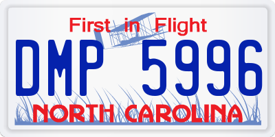 NC license plate DMP5996