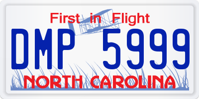 NC license plate DMP5999