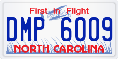 NC license plate DMP6009