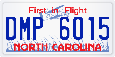 NC license plate DMP6015