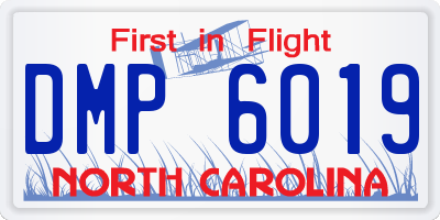 NC license plate DMP6019