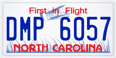 NC license plate DMP6057