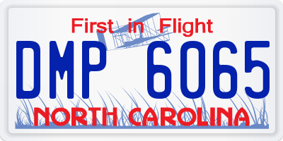 NC license plate DMP6065