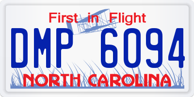 NC license plate DMP6094