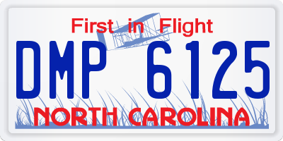 NC license plate DMP6125