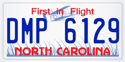 NC license plate DMP6129