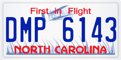 NC license plate DMP6143