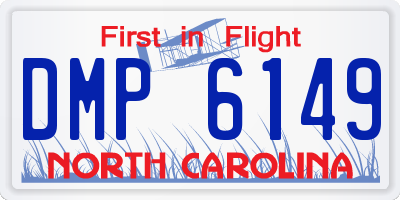 NC license plate DMP6149