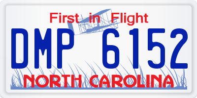 NC license plate DMP6152