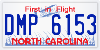 NC license plate DMP6153