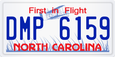 NC license plate DMP6159