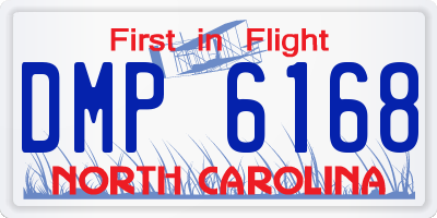 NC license plate DMP6168