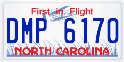 NC license plate DMP6170