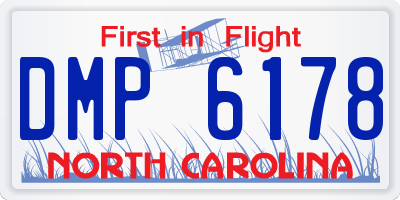 NC license plate DMP6178