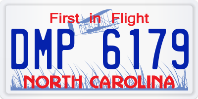 NC license plate DMP6179