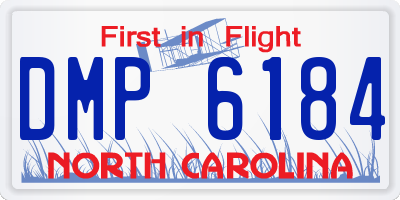 NC license plate DMP6184