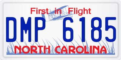 NC license plate DMP6185