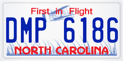 NC license plate DMP6186