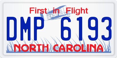 NC license plate DMP6193