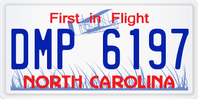 NC license plate DMP6197
