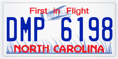 NC license plate DMP6198