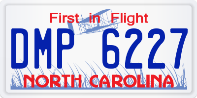 NC license plate DMP6227