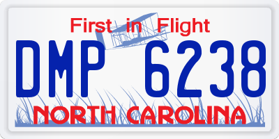 NC license plate DMP6238
