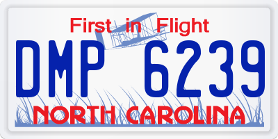NC license plate DMP6239
