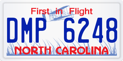 NC license plate DMP6248