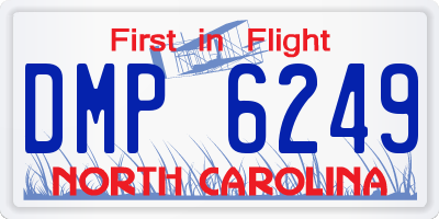 NC license plate DMP6249