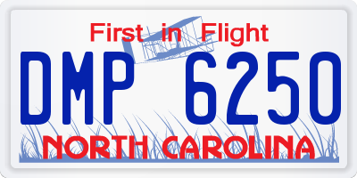 NC license plate DMP6250