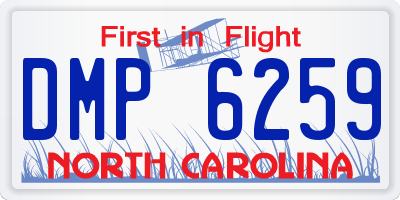 NC license plate DMP6259