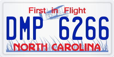NC license plate DMP6266