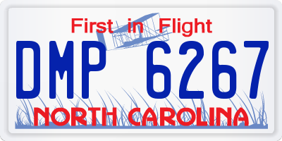 NC license plate DMP6267