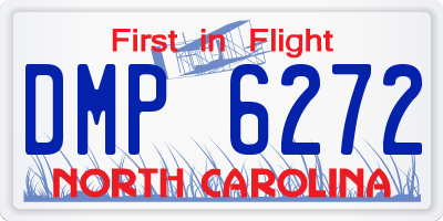 NC license plate DMP6272