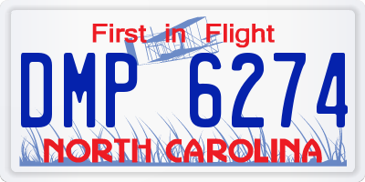 NC license plate DMP6274