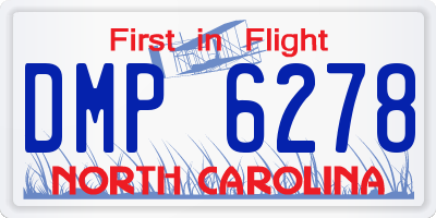 NC license plate DMP6278