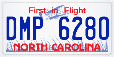 NC license plate DMP6280
