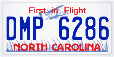 NC license plate DMP6286