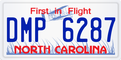 NC license plate DMP6287