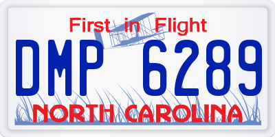 NC license plate DMP6289