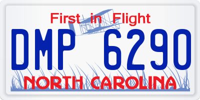 NC license plate DMP6290