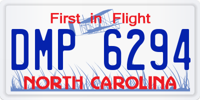 NC license plate DMP6294