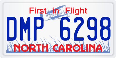 NC license plate DMP6298