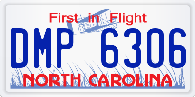 NC license plate DMP6306