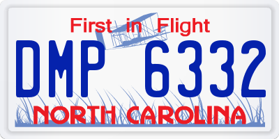 NC license plate DMP6332