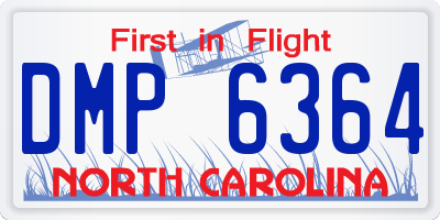 NC license plate DMP6364