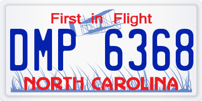 NC license plate DMP6368