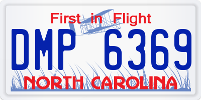 NC license plate DMP6369