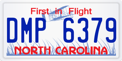 NC license plate DMP6379